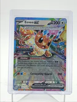 EEVEE EX 2025 POKEMON PRISMATIC EVOLUTIONS DOUBLE RARE 075/131 Q5542 - Image 1