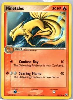 Pokemon TCG Ninetales 38/106 Emerald LP - Image 1