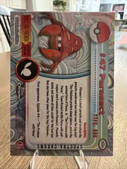 🦀 Parasect Spectra 2000 Pokemon Topps Chrome T.V. #47 - Image 2