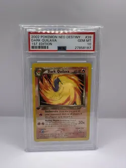 2002 Pokemon Neo Destiny 1st Edition #39 Dark Quilava PSA 10 GEM MINT - Image 3