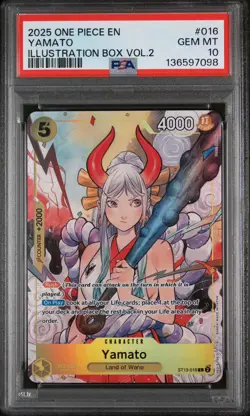 2025 ONE PIECE PROMOS ILLUSTRATION BOX VOL.2 #016 YAMATO PSA 10 - Image 1