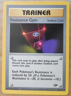 Resistance Gym Stadium Card 109/132 Rare Non-Holo Gym Challenge Trainer LP - Image 1