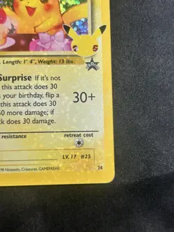 Birthday Pikachu Holo 24 Celebrations Birthday Pokemon Card NM-M 1 DAY SHIP!! - Image 5