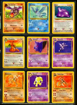 1999 Pokemon FOSSIL Set COMPLETE Unlimited Edition NON HOLO Cards 16-62 Lot RARE - Image 2