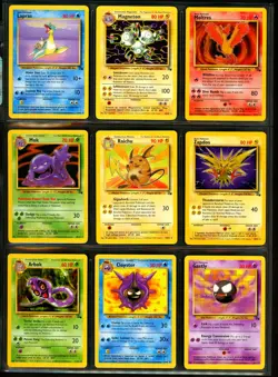 1999 Pokemon FOSSIL Set COMPLETE Unlimited Edition NON HOLO Cards 16-62 Lot RARE - Image 3