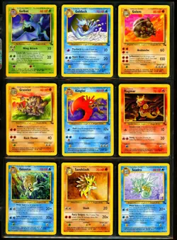 1999 Pokemon FOSSIL Set COMPLETE Unlimited Edition NON HOLO Cards 16-62 Lot RARE - Image 4
