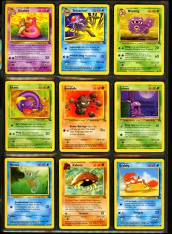 1999 Pokemon FOSSIL Set COMPLETE Unlimited Edition NON HOLO Cards 16-62 Lot RARE - Image 5