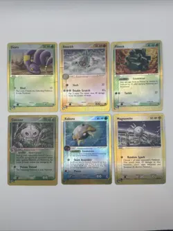 Pokemon E-Reader Reverse Holo Lot DMG (6 Cards) - Image 1
