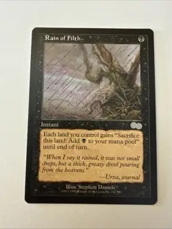 Rain of Filth Urza's Saga Black Uncommon MTG CARD LP - Image 1