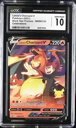 Lance's Charizard V SWSH133 SWSH: Sword & Shield Promo Cards Holo CGC 10!!! - Image 1