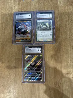 Lot Of 3 Graded Pokemom Cards Cgc Cosmic Eclipse Ablaze Silvally Gx Nm - Image 1