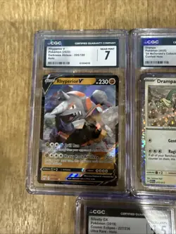 Lot Of 3 Graded Pokemom Cards Cgc Cosmic Eclipse Ablaze Silvally Gx Nm - Image 3