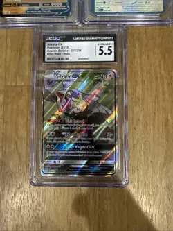 Lot Of 3 Graded Pokemom Cards Cgc Cosmic Eclipse Ablaze Silvally Gx Nm - Image 4