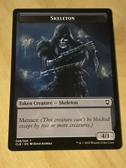 MTG 4x Skeleton Token Commander Legends: Battle for Baldur's Gate NM English - Image 1