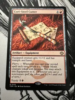 Magic: The Gathering Cori-Steel Cutter Artifact Equipment Red TDM English - Image 1