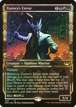 Ziatora's Envoy FOIL GILDED - 405 - Rare - Streets of New Capenna SNC MTG - Image 1