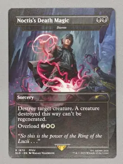 MTG x FINAL FANTASY SECRET LAIR - NOCTIS'S DEATH MAGIC #1870 NON-FOIL - Image 1