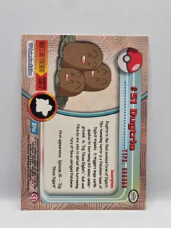 Dugtrio #51 Topps Series 1 Non-Holo Pokemon VLP - Image 2