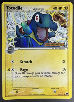 Totodile (Delta Species) 67/101 Reverse Holo STAMPED Dragon Frontiers Pokemon LP - Image 1