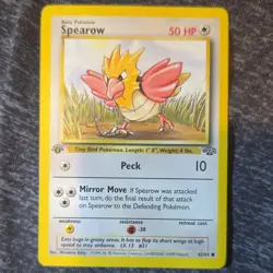 Pokemon TCG Spearow 62/64 Base Set 1st Edition 50 HP Common WOTC English - Image 1