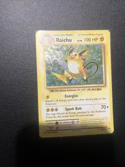 Raichu 36/108 2016 XY Evolutions Pokemon Card TCG Nintendo Holo Rare - VLP - Image 1