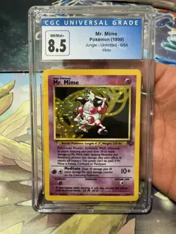 POKEMON CGC 8.5 Mr. Mime 6/64 Holo Rare Unlimited Jungle - Image 1