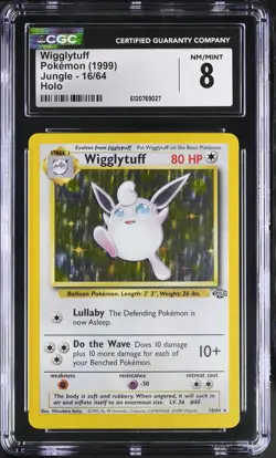 CGC 8 Wigglytuff 16/64 Holo Jungle Pokemon Card - Image 1