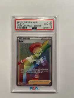 2020 Pokemon Sword & Shield Vivid Voltage FA/BEA #193 Secret -- PSA 10 - Image 1