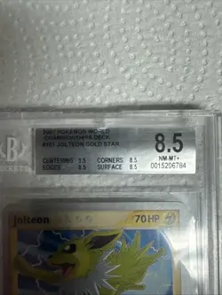 2007 Pokemon World Championships Deck #101 Jolteon Gold Star Beckett 8.5 - Image 4