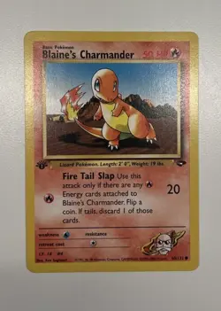 Blaine’s Charmander 60/132 - 1st Edition Gym Heroes Pokemon Card – Vintage - Image 3