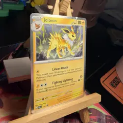 Jolteon 168 HOLOBLEED/SWIRL Prismatic Evolutions Black Star Pokemon TCG MINT - Image 2