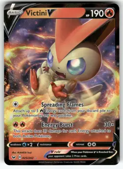 Victini V SWSH01: Sword & Shield Base Set Ultra Rare,Holo Pokemon NM - Image 1