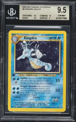 2000 Pokemon Neo Genesis 1st Edition Holo #8 Kingdra BGS 9.5 - Image 1
