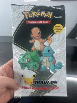 Pokemon TCG Kanto First Partner Pack 25th Anniversary Train On Jumbo Cards - Image 1