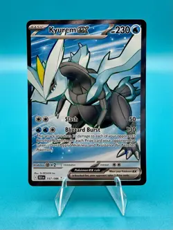 Pokemon TCG 2025 Kyurem EX 157/086 Black Bolt Full Art Foil NM - Image 1
