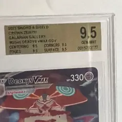 Pokemon Deoxys VMAX Ultra Rare Holo Full Art GG45 Crown Zenith BGS 9.5 2023 - Image 3