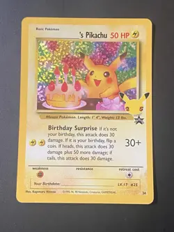 Birthday Pikachu Holo 24 Celebrations Classic Collection Pokemon 2021 NM - Image 1