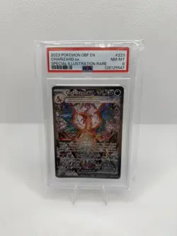 2023 POKEMON OBF EN-OBSIDIAN FLAMES SPECIAL ILLUSTRATION RARE CHARIZARD EX PSA 8 - Image 1