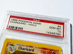Pokemon 1999 Charizard Base Set Unlimited Holo Rare #4 PSA 10 Gem Mint - Image 2