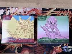 Pokemon Paradox Rift Elite Trainer Box Pokemon Center Exclusive Set of 2 Sealed - Image 1