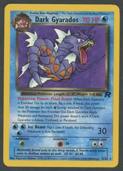 2000 Pokemon TCG Team Rocket Dark Gyarados 25/82 Rare Non Holo NM Near Mint - Image 1