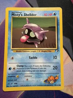 Pokemon TCG Misty's Shellder Gym Heroes 89/132 Unlimited Common - Image 1