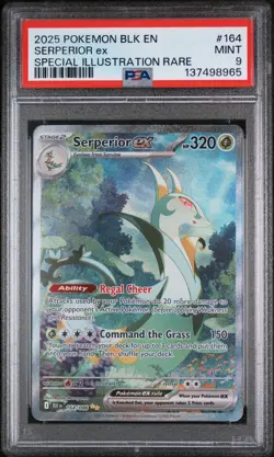 2025 Pokemon SV Black Bolt #164 SIR Special Illustration Serperior ex PSA 9 Mint - Image 1