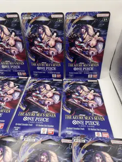 One Piece TCG The Azure Sea’s Seven OP-14 Sleeved Booster Pack Lot Of 10 Sealed - Image 3