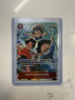 Ace & Sabo & Luffy Alt Art OP13-007 Carrying On His Will One Piece TCG NM - Image 1