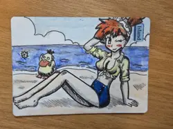 MTG Altered Art Land Card | Anime Girl Island | Magic the Gathering | Hand Drawn - Image 1