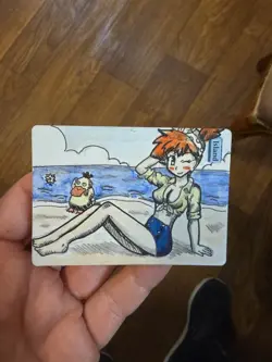 MTG Altered Art Land Card | Anime Girl Island | Magic the Gathering | Hand Drawn - Image 2