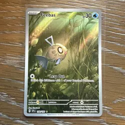 Feebas 198/191 Holo Illustration Rare Surging Sparks Pokemon Card NM - Image 1