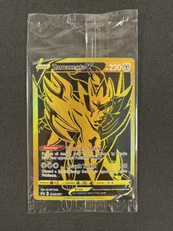SEALED SWSH077 Zamazenta V Black & Gold Full Art Pokemon TCG Promo Card - Image 1