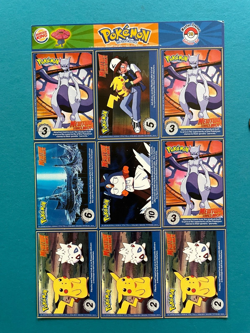 Pokemon the First Movie Master Trainer #19 9-Card Sheet 1999 Burger King - Image 3